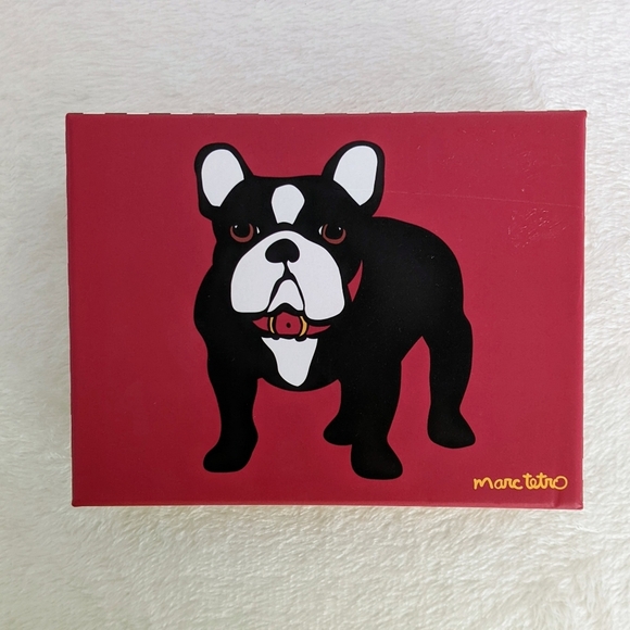 marc tetro Frenchie Wallet Wristlet Zip Around PVC Saffiano Red NWT - Picture 10 of 13